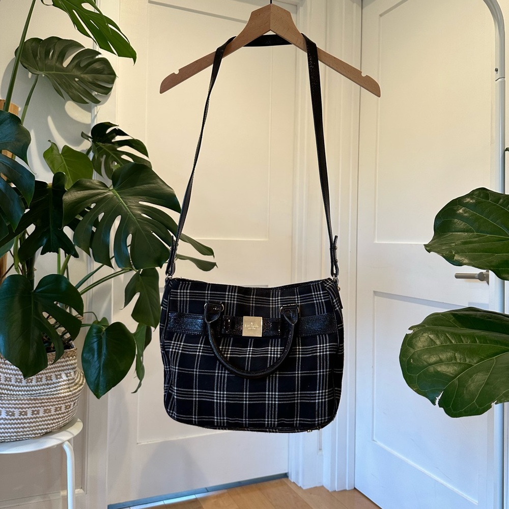Vintage Kate Spade Plaid Crossbody Bag